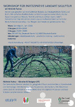 Workshop zur Gestaltung von Land-Art-Skulpturen mit natürlichen Materialien und digitalen Werkzeugen. Gemeinsames kreatives Arbeiten im Freien.