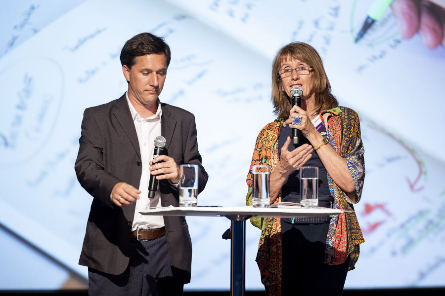 Franz Steinegger und Hilde Unterberger bei der Regionalkonferenz in Liezen